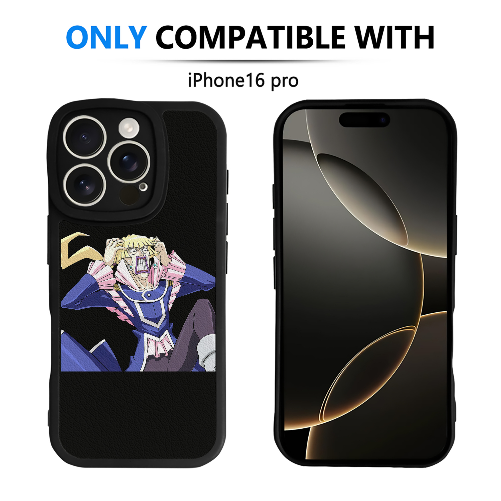（画像用） 遊☆戯☆王 Yu-Gi-Oh! 【iPhone 16シリーズ対応】シリコンスマホケース（レザー調） 材質：シリコン